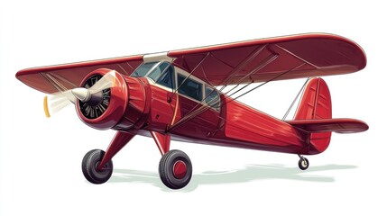Vintage red biplane