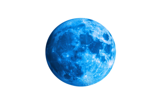 Large blue moon in the sky, isolated - Powered by Adobe