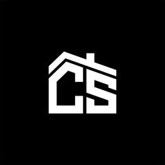 logo design initials cs construction