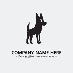Fototapeta premium Dog illustration black and white for logo company vector image 
