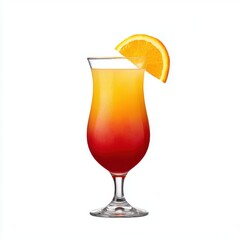 Colorful cocktail drink isolated on white background