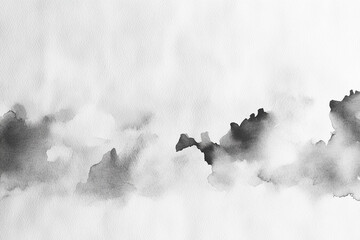 Minimalist Black and White Watercolor Texture, Abstract Ink Wash Art