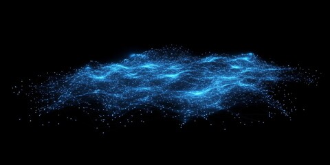 Abstract Blue Particle Field