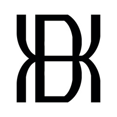 BH Logo style shape vector design.
