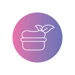 Natural Soap Bar icon vector stock illustration