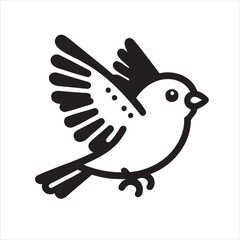 Cute Western Tanager Bird Cartoon