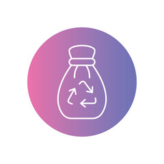 Biodegradable Garbage Bag icon vector stock illustration