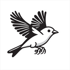 Cute Western Tanager Bird Cartoon