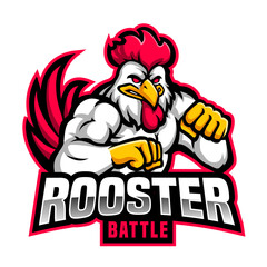 Rooster Warrior Mascot Logo Design