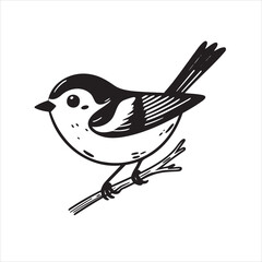 Cute Western Tanager Bird Cartoon