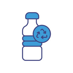 Biodegradable Bottle icon vector stock illustration