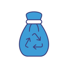 Biodegradable Garbage Bag icon vector stock illustration