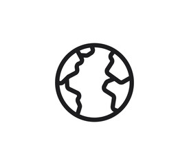 Globe icons set. Planet Earth symbol collection. World planet earth icon line and flat style.