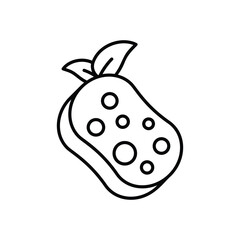 Organic Cleaning Sponge icon vector stock illustration