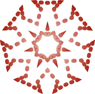 Gradient Dotted Symmetric Pattern Collection &ndash; Abstract Modular Icons with Pointed Ends and Organic Flow