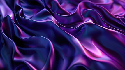 Fototapeta premium A purple and blue gradient background with grid lines, glowing neon light effect on the floor and floating bar elements. 