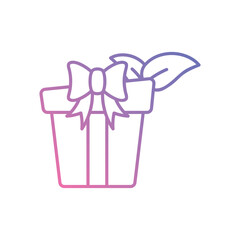 Eco Gift Wrap icon vector stock illustration