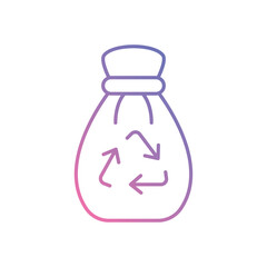 Biodegradable Garbage Bag icon vector stock illustration