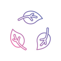 Compostable Leaf icon vector stock illustration