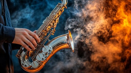 Saxophone Rhapsody in Fire and Ice perfect for professional portfolio pieces