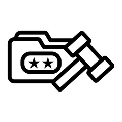Obraz premium police folder Line Icon