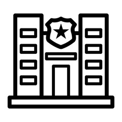 police station Line Icon