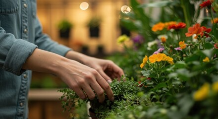 Woman in a Flower Shop (Photo)