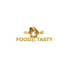 Fototapeta premium logo of a restaurant with delicious food, cooking place