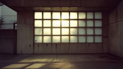 Illuminated Grid Concrete and Light Study perfect for professional portfolio pieces