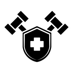Obraz premium health and safety Solid icon
