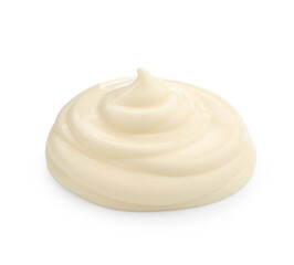 Sample of delicious mayonnaise isolated on white