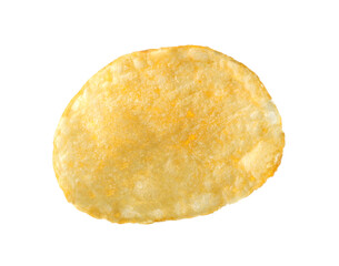 One tasty potato chip isolated on white