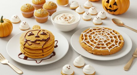 Halloween Breakfast Illustration