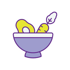 Healthy Meal Delivery icon vector stock illustration