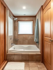 Modern Bathroom with Tub and Shower