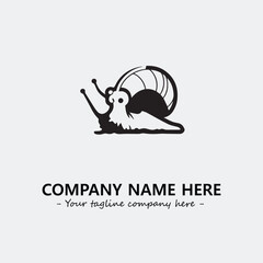 Snail illustration black and white for logo company vector image
