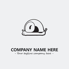 Snail illustration black and white for logo company vector image
