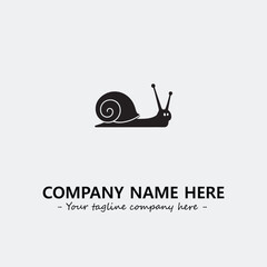 Obraz premium Snail illustration black and white for logo company vector image 