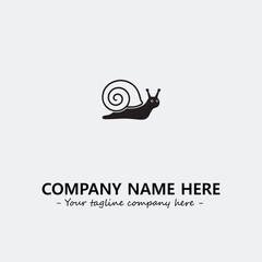 Snail illustration black and white for logo company vector image
