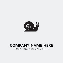 Snail illustration black and white for logo company vector image

