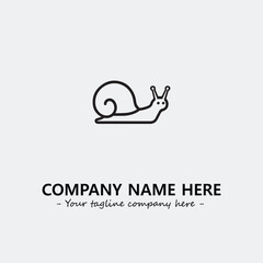 Snail illustration black and white for logo company vector image
