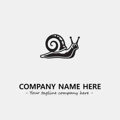 Snail illustration black and white for logo company vector image
