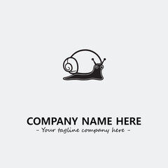Snail illustration black and white for logo company vector image
