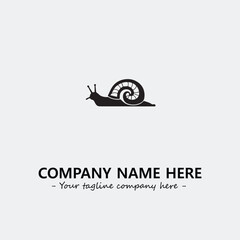 Snail illustration black and white for logo company vector image
