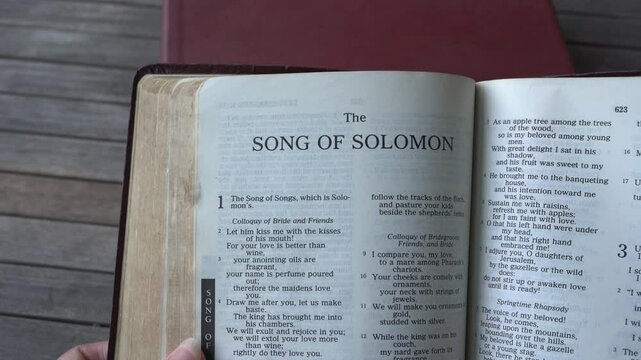 The book of The Song of Solomon in the Old Testament of the Holy Bible.
