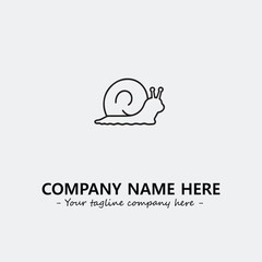 Snail illustration black and white for logo company vector image
