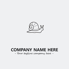 Snail illustration black and white for logo company vector image
