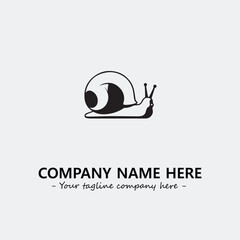 Fototapeta premium Snail illustration black and white for logo company vector image 