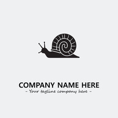 Snail illustration black and white for logo company vector image
