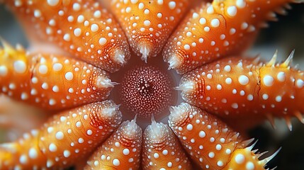 A close-up image shows the intricate details of a sea urchin's spines and texture